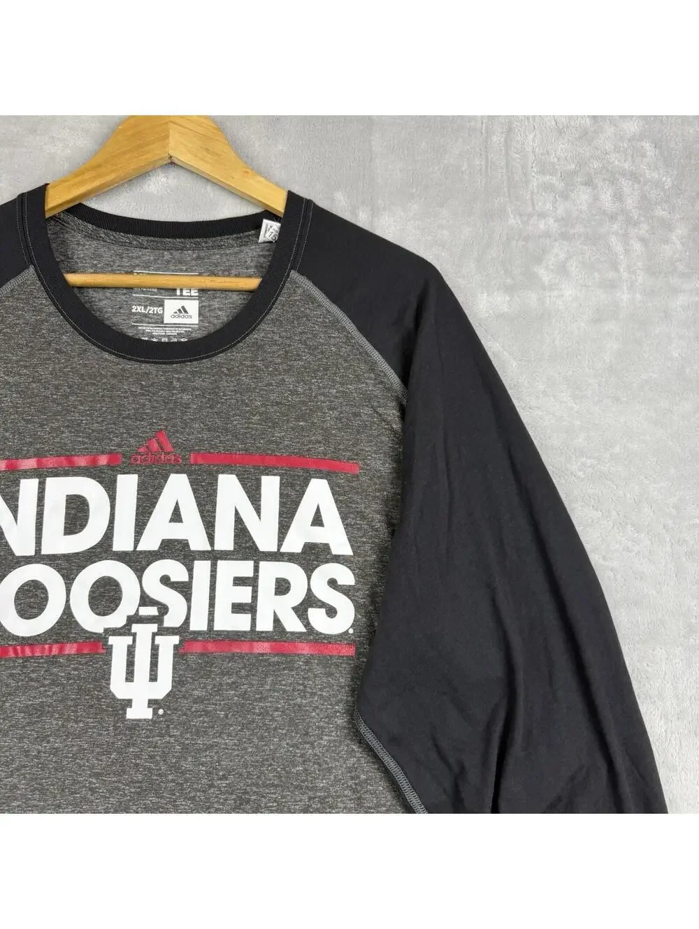 Adidas Indiana Hoosiers Ultimate Tee Long Sleeve Shirt Mens 2XL NCAA Basketball
